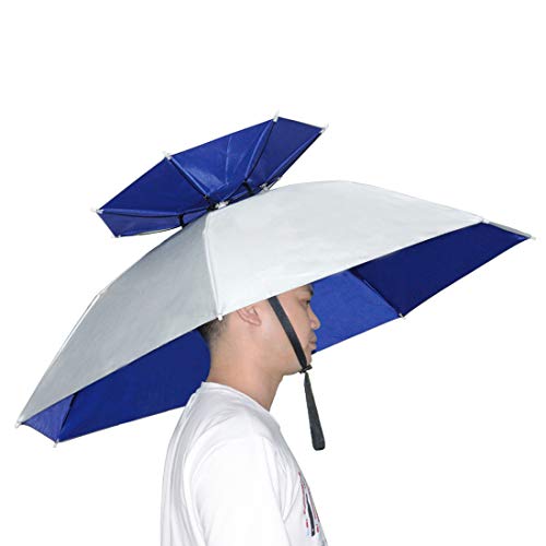 New-vi Fishing Umbrella Hat Folding Sun Rain