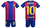 Soccer PJs Barcelona Messi 10 Pajama ✓ Barca Messi #10 Soccer t-shirt & Shorts Kids set 100% Cotton Sport Pyjama Sleepwear Set Jammies✓ Premium Quality ✓ Perfect Gift