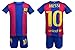 Soccer PJs Barcelona Messi 10 Pajama ✓ Barca Messi #10 Soccer t-shirt & Shorts Kids set 100% Cotton Sport Pyjama Sleepwear Set Jammies✓ Premium Quality ✓ Perfect Gift
