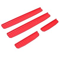 VXAR Door Sill Protector Entry Guard JL Red 4P