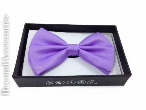 New Suspender Bow Tie Matching Colors Adults Unisex Formal - Purple