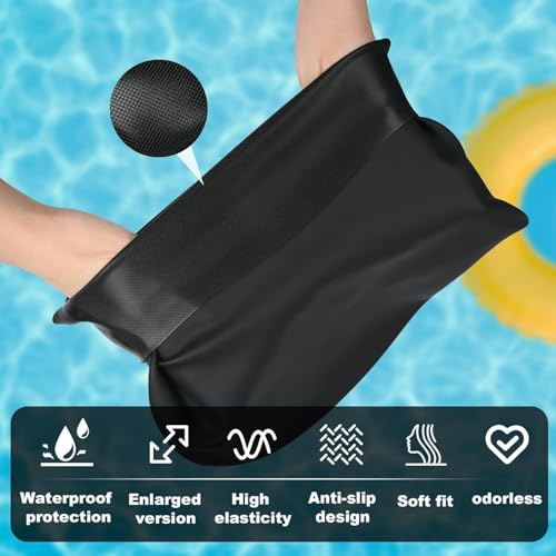 Extra Large Swim Cap for Braids and Dreadlocks, Waterproof Silicone Swimming Caps for Long Hair, Weaves, Extensions, Curls & Afros, Waterproof Adult Swim Hats Bathing Caps for Women Men