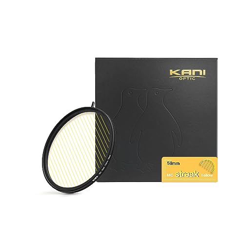 KANI 58mm 斜光フィルター MC Streak Yellow アナモルフィック調 光条色：黄色 特殊効果フィルター 低反射 撥水 撥油 防汚 ナノコーティング K17518