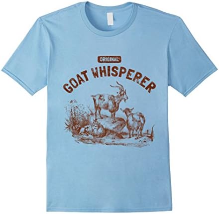 Men's Goat Whisperer T-Shirt. Goat Farming Tee Medium Baby Blue