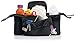 Universal Fit Neoprene Stroller Organizer. Includes 4 Hook-and-Loop Fasteners for Maximum Stability. Has 1 Diaper Bag, 2 Cup/Bottle Holders. Includes a Bottle Holder Strap