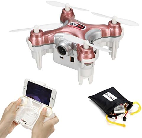 REALACC CHEERSON CX-10WD-TX 2.4G Remote Control 4CH 6-Axis Nano Wifi FPV Mini Quadcopter Drone with HD Camera (Rose Red)