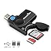 Rocketek RT-CR3A 11 In 1 USB 3.0 Memory Card Reader/Writer with A Build-in Card Cover and 2 Slots (SD Card + Micro SD Card) for SDXC, Uhs-I SD, SDHC, SD, Micro SDXC, Micro SDHC, Micro SD, MMC Memory Cards primary