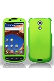 Neon Green Rubberized Snap-On Hard Skin Case Cover for Samsung Epic 4G Phone by Electromaster