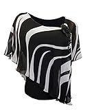 eVogues Plus size Sheer Layered Poncho Top