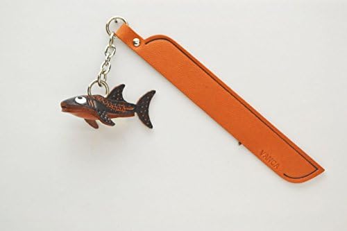 Whale Shark Leather Charm Bookmarker VANCA Handmade in Japan