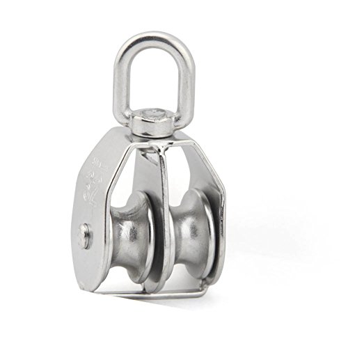 Owfeel 304 Stainless steel M32 32mm Double Pulley Hanging wire towing wheel for driving Fitness boat