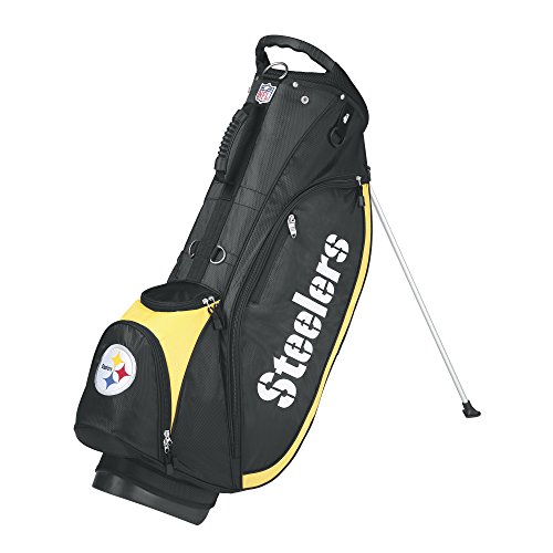 Wilson NFL Pittsburgh Steelers Carry Golf Bag, Black/Gold, One Size