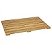 Household Essentials Bamboo Bath Mat with Non-Skid Feet For Bath, Spa or Entryway 15 x 22 x 5 inches
