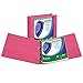 Samsill Fashion Color 3 Ring View Binder, Customizable Clear View Cover, 3 Inch Round Rings Holds 575 Sheets, Berry Pink
