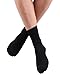 CozyWow Men's Dress Socks Mid Calf Cotton Crew Socks Black Brown 5-Pack-Black