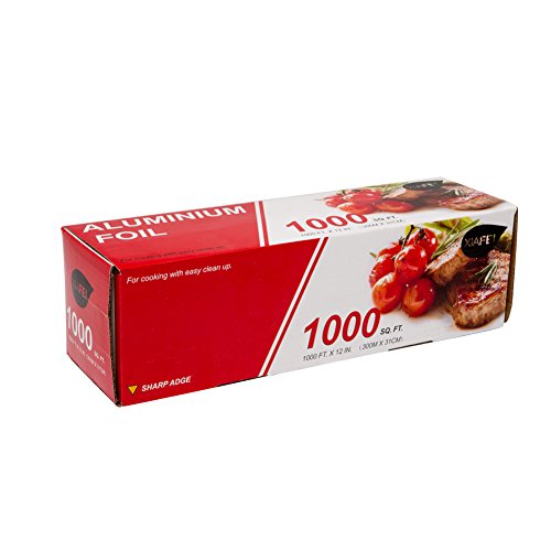 XIAFEI Kitchen Aluminum Foil Roll, 1000' Length x 12" Width