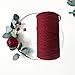 Burgundy Macrame Cotton Cord Rope for Macrame Wall Hanging Plant Hanger Craft Making Knitting Cord Rope 3mm 109 Yard (3mm Burgundy)