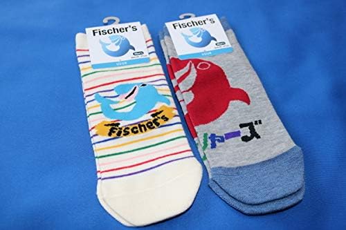 Amazon Co Jp フィッシャーズ しまむら コラボ 靴下 ソックス 25 27cm 白 グレー 2足セット Uuum Fischer S ホビー 通販