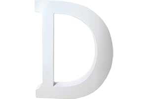 BENMACHU Wooden Letters D,8 Inch Big Wooden Alphabet Letters Unfinished Large Standing Letters Design for Wall Desk Decor,Party, Home Sign Board Decoration