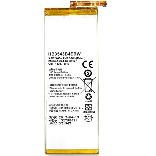 2460mAh Battery for Ascend P7 Battery bateria HB3543B4EBW batterie batterij batteria for Ascend for P7 - Thumbnail 2