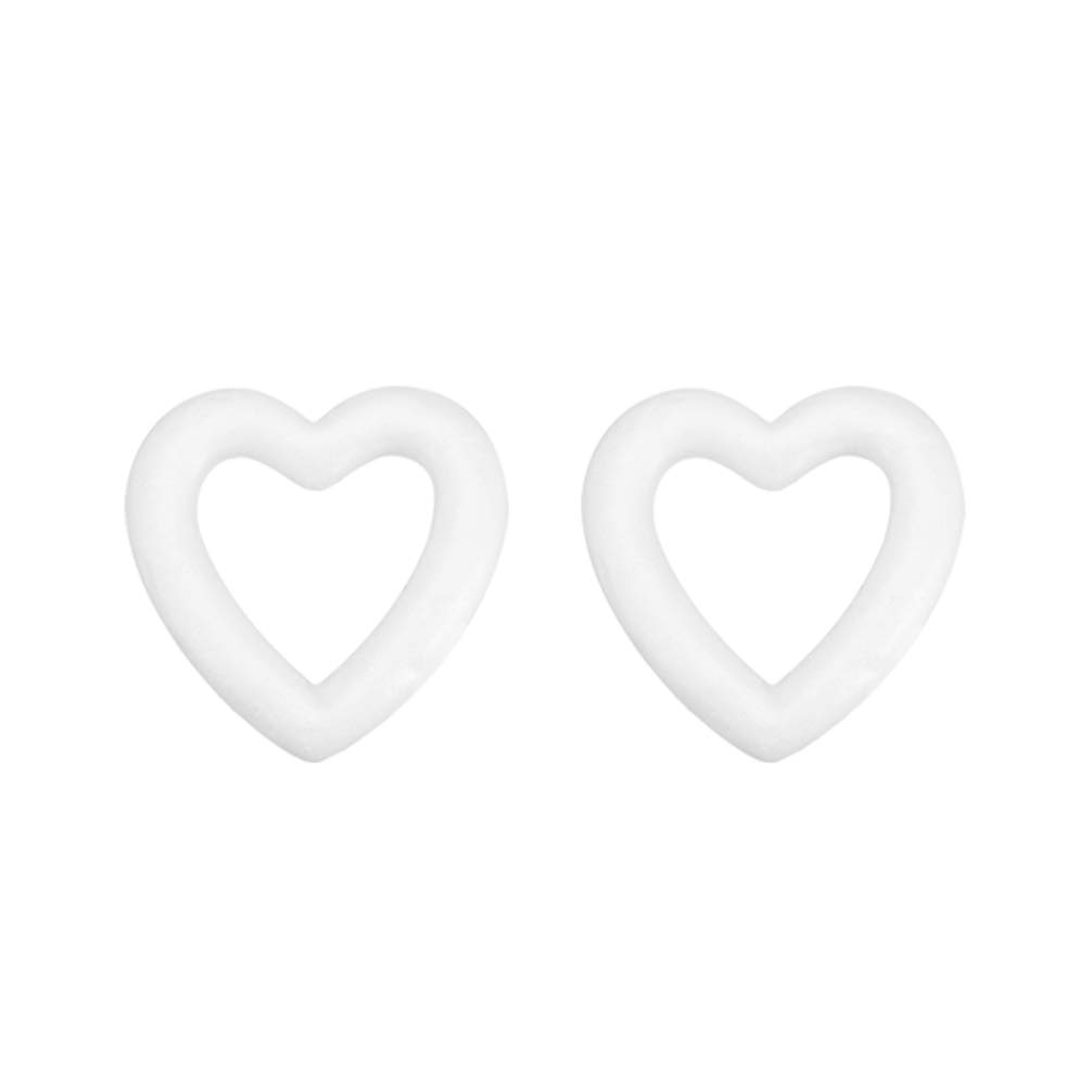 Happyyami 10pcs Hollow Love Heart Craft Models DIY Ornament for Valentines Day Wedding Christmas Decorations and School Art Projects