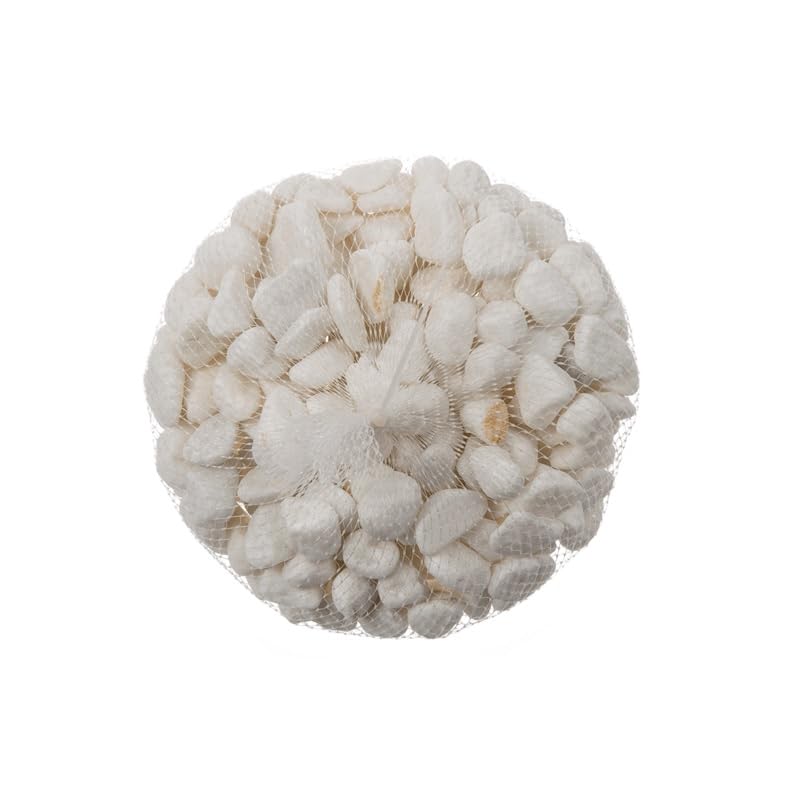 Invero Natural White Small Decoration Stones Pebbles Ideal for Table Décor, Pots, Vases, Gardens, Weddings, Aquariums and more - 1kg Bag - White