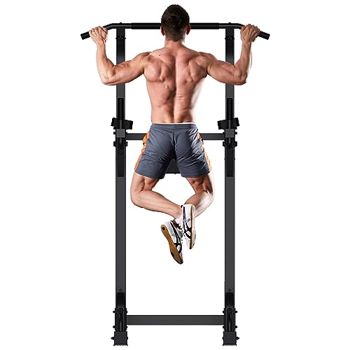 PASYOU Power Tower Pull Up Bar Stand 9 Levels Adjust Workout Dip Station for Home Gym Strength Training Equipment