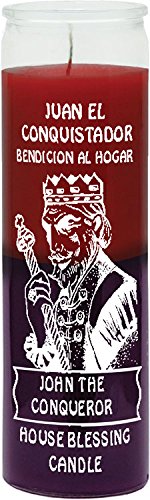 INDIO 7 Day Candle 2 Color John The Conqueror House Blessing - Red / Purple