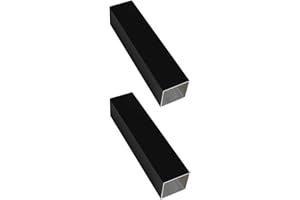 Kwweeoo Black Aluminum Square Tubing 2Pcs 25mm x 25mm x 300mm Long Wall Thickness 1mm, 2 Pack 1 inch 1" Aluminum Square Tube Black Color 1 x 1 x 0.04 x 11.81" inch (Appr)