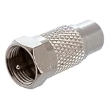 niceeshop(TM) RCA Female to F Type Male (Inch) Coax Adapter Connector-Silver
