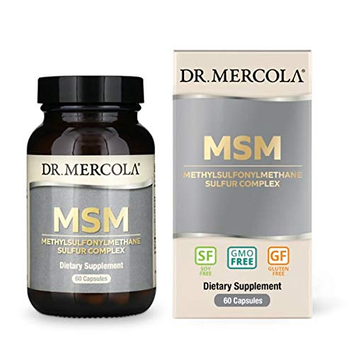Dr. Mercola, MSM Methylsulfonylmethane Sulfur Complex Dietary Supplement, 30 Servings (60 Capsules), Non GMO, Soy Free, Gluten Free