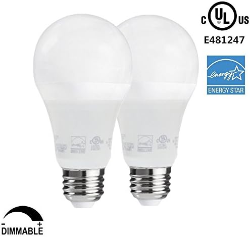 2-PACK 15W Dimmable LED A21 Bulb, 100W Incandescent Equivalent ENERGY STAR UL-listed Omnidirectional A21 Light Bulb, E26 Base 1600lm Cool White 5000K Daylight, 300 Degree Beam Angle