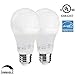 2-PACK 11W Dimmable LED A19 Bulb, 75W Incandescent Equivalent ENERGY STAR UL-listed Omnidirectional A19 Light Bulb, E26 Base 1100lm Coo White 5000K Daylight, 300 Degree Beam Angle for General Lighting