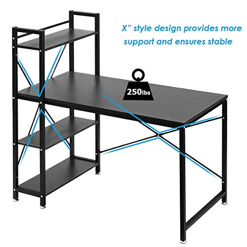 5 TANGKULA+Computer+Bookshelves+Multipurpose+Workstation