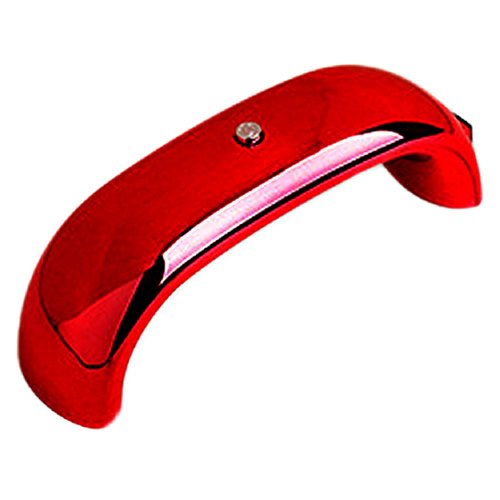 Portable Nail Dryer,Ikevan 6W 100-240V Mini Nail Art Gel Curing LED UV Lamp Dryer Bridge Shape (Red) - Thumbnail 3
