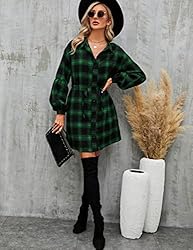Blooming Jelly Womens Plaid Shirts Flannel Long