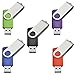 Flash Drive 8GB 10 Pack, Pen Drive AreTop USB2.0 Flash Drive Memory Stick Swivel Thumb Drives for Fold Date Storage (Pack 10Pcs-Multicolors)