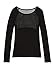Ssyiz Women's Long Sleeve Stretchy Top Solid Color Fashion T Shirt,3278-Black,Large
