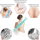 Transplant Silicone Bath Body Brush Scrubber Long Handle Exfoliating Green Men view 7