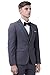 Mens Classic Business Suit Solid Color Suit for Mens Wedding Grey Suit US 36R