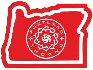 Portland Thorns Soccer Sticker Thorns FC in Oregon State Shaped Decal Apply Mug Phone Laptop Water Bottle Cooler Bumper PTFC Rose City Riveters