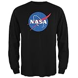 NASA Logo Black Adult Long Sleeve T-Shirt - X-Large
