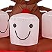 Christmas Masters 4 Foot Inflatable Hot Cocoa Mug Cup with Smiling Gingerbread Man Cookie and Marshmallows LED Lights Indoor Outdoor Yard Lawn Decoration - Cute Fun Xmas Holiday Blow Up Party Display