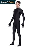 Color Life Lycra Spandex Bodysuit Full Bodysuit Unitard Zentai Suit Turtle Neck, Black, XXX-Large