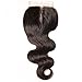 Beauty Forever Hair Brazilian Virgin Hair Body Wave 1 Piece 4×4 Middle Part Lace Closure 100% Unprocessed Human Hair Extensions Natural Color (middle part closure 14'')