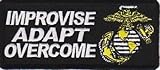 Improvise Adapt Overcome Us Marines USMC Military Vet POW Biker Patch PAT-0939