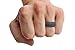 BULZi – Massaging Comfort Fit Silicone Wedding Ring - #1 Most Comfortable Men’s Wedding Band – Round Edges with Flexible Work Safety Domed Design (Slate, 9 - 18.9mm)