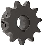 Martin Roller Chain Sprocket, Hardened Teeth, Bored-to-Size, Type B Hub, Single Strand, 40 Chain Size, 0.5" Pitch, 10 Teeth, 0.75" Bore Dia., 1.839" OD, 1.25" Hub Dia., 0.284" Width