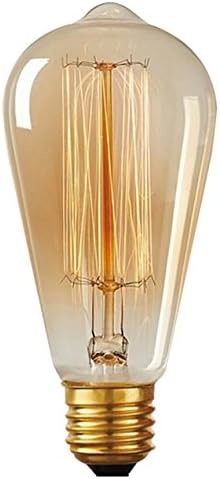ST64 -1 Pack Vintage Edison Bulbs-Squirrel Cage Filament-60 Watt Antique Edison Bulbs- Dimmable