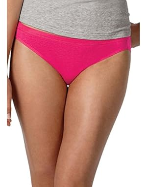 Hanes Women's 100% Cotton Fashion Bikini 4 Pack # SK42F2